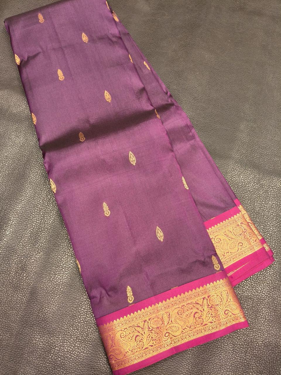 Dark Purple With Gold Gift Saree USA