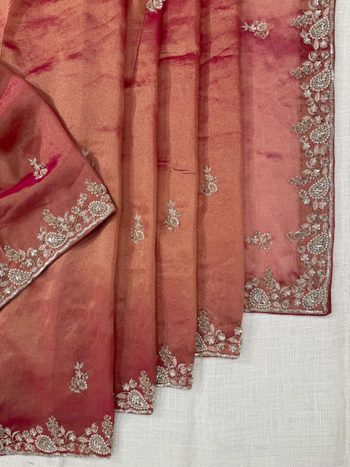 Light Marroon Designer Saree USA