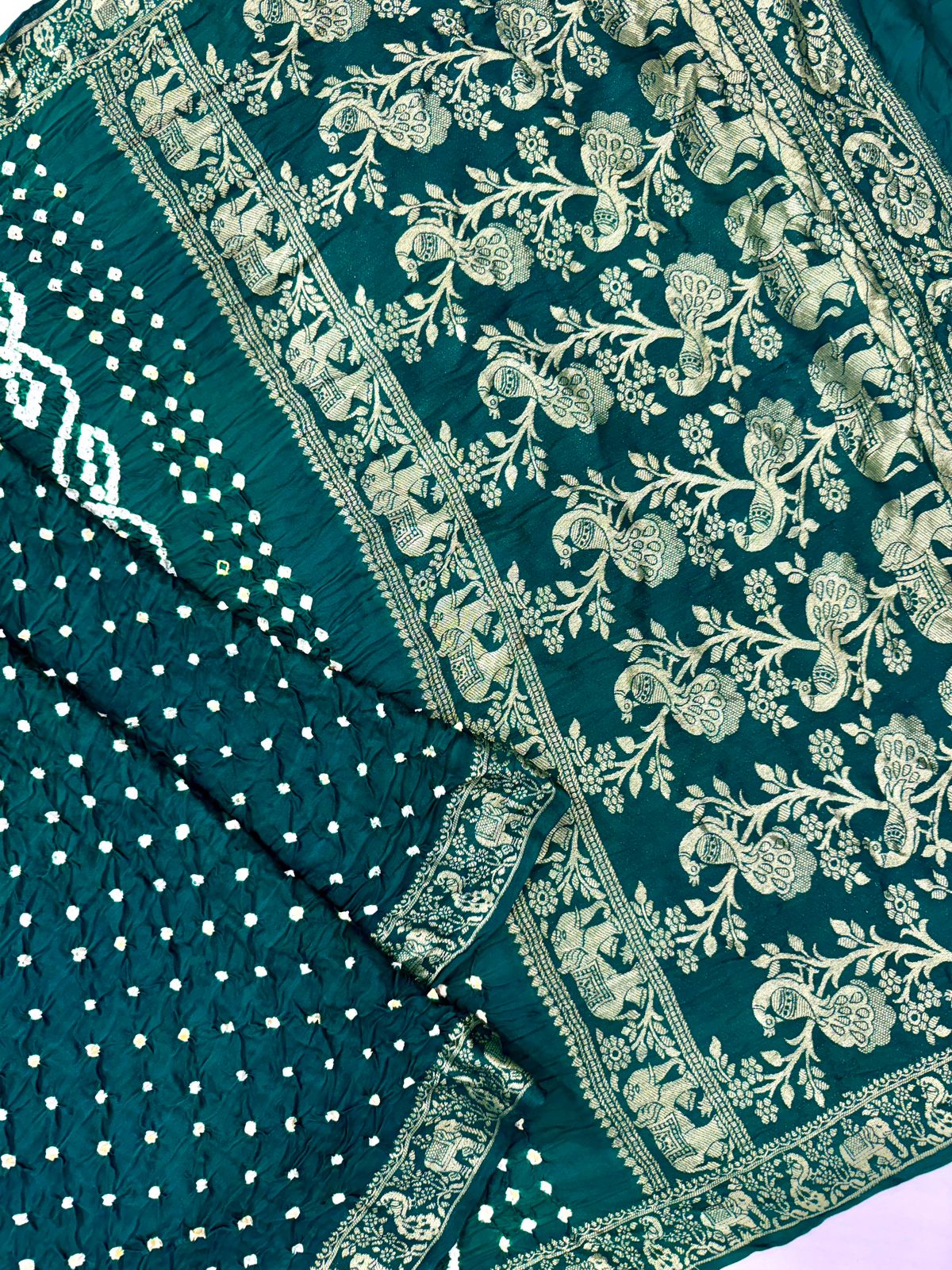 Blue Modal_Ajrakh_saree_with_patli_pallu