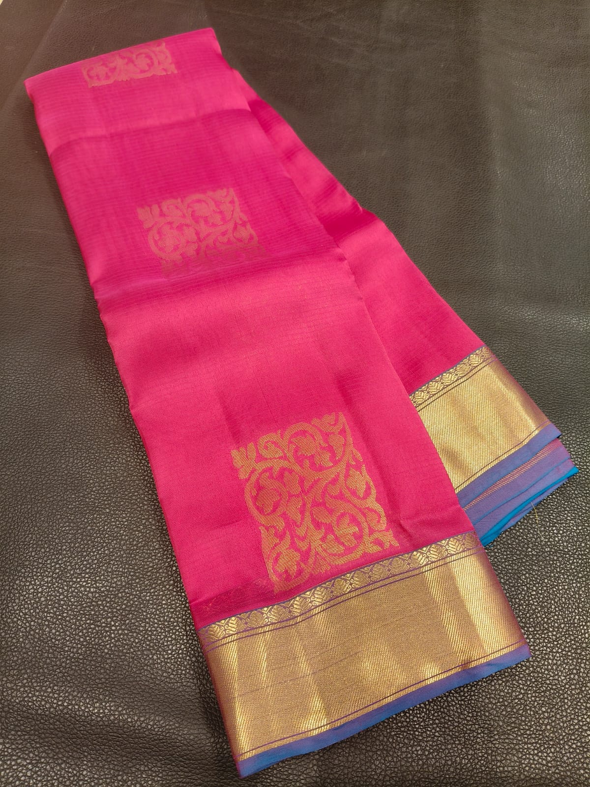 Pink And Gold Half Kanchi Saree USA