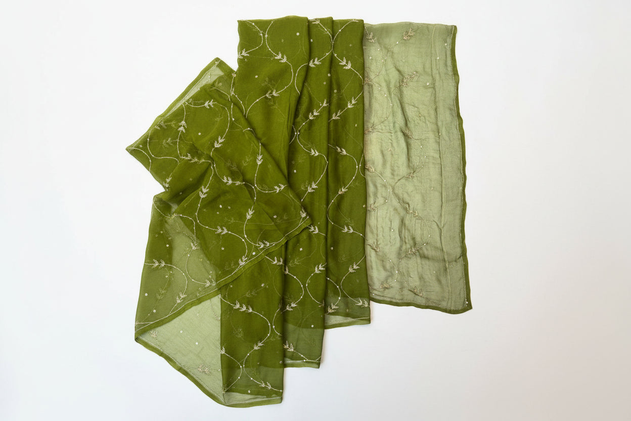 Green Festival Saree USA