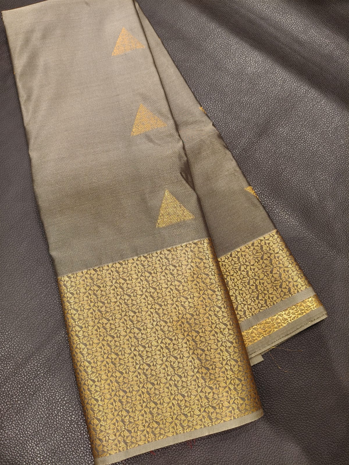 Gray Semi Silk Saree