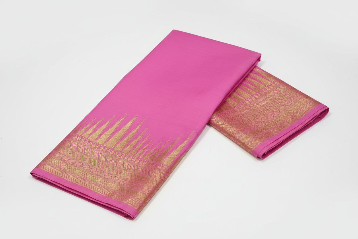 Pink Semi Silk Saree