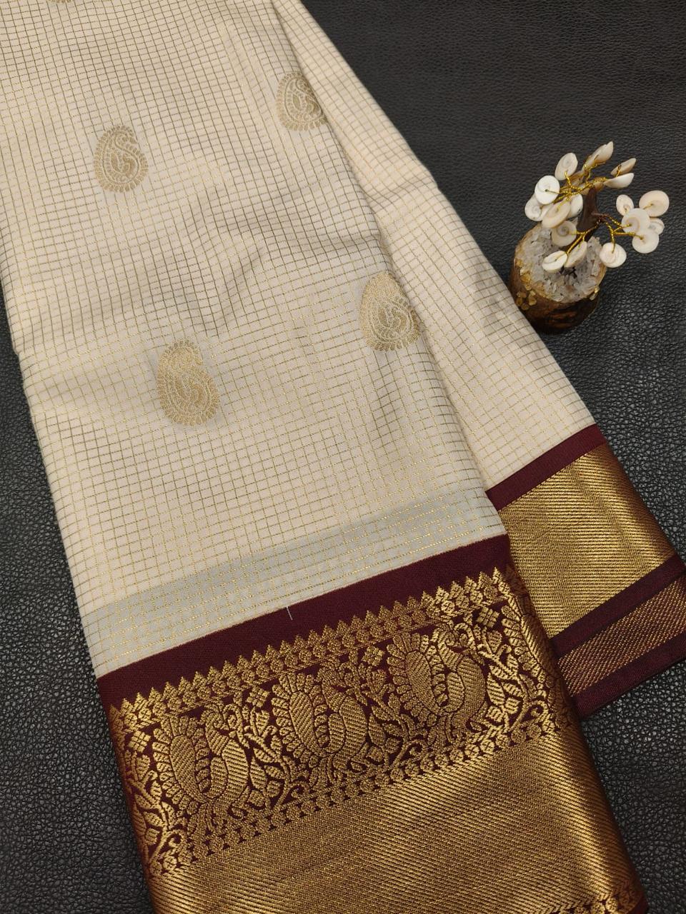 Gray Semi Silk Saree