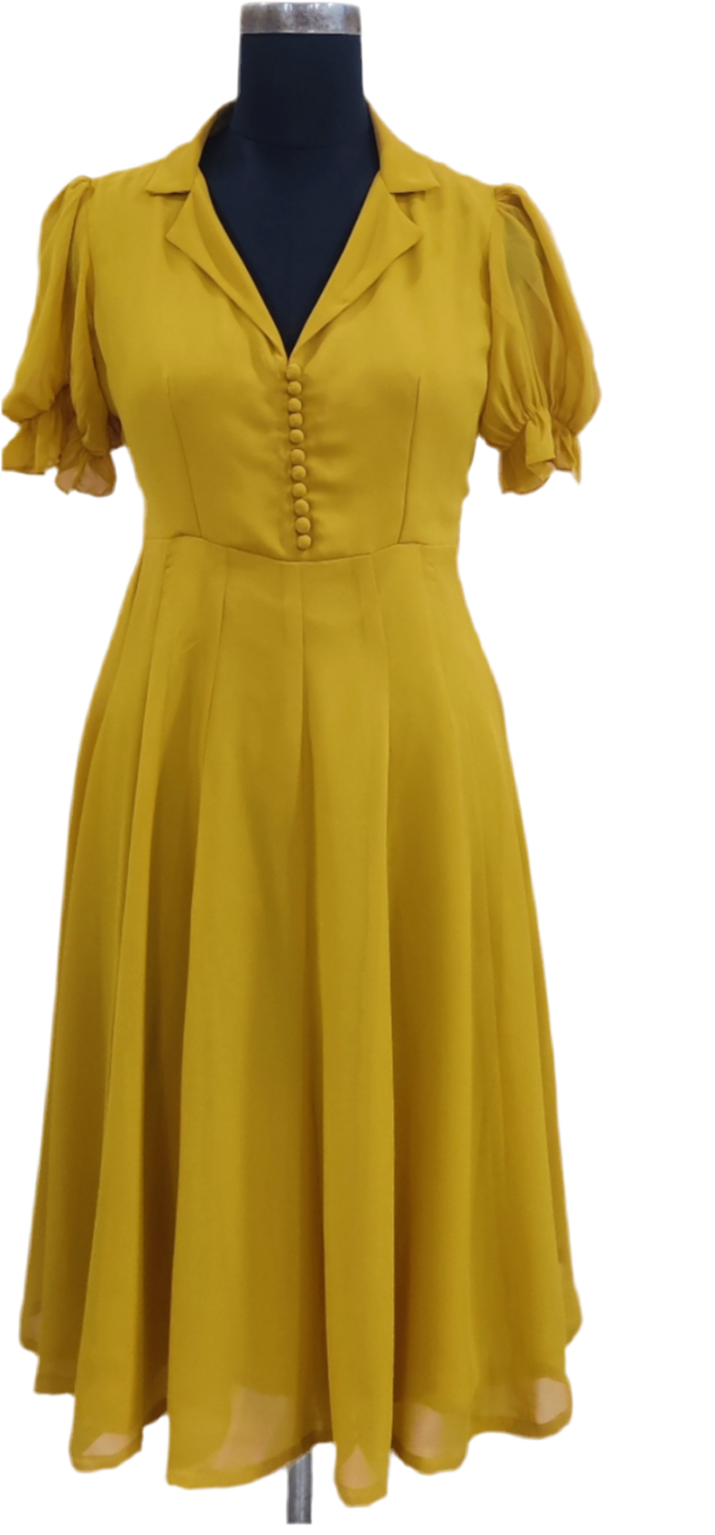 Yellow Solid Dress