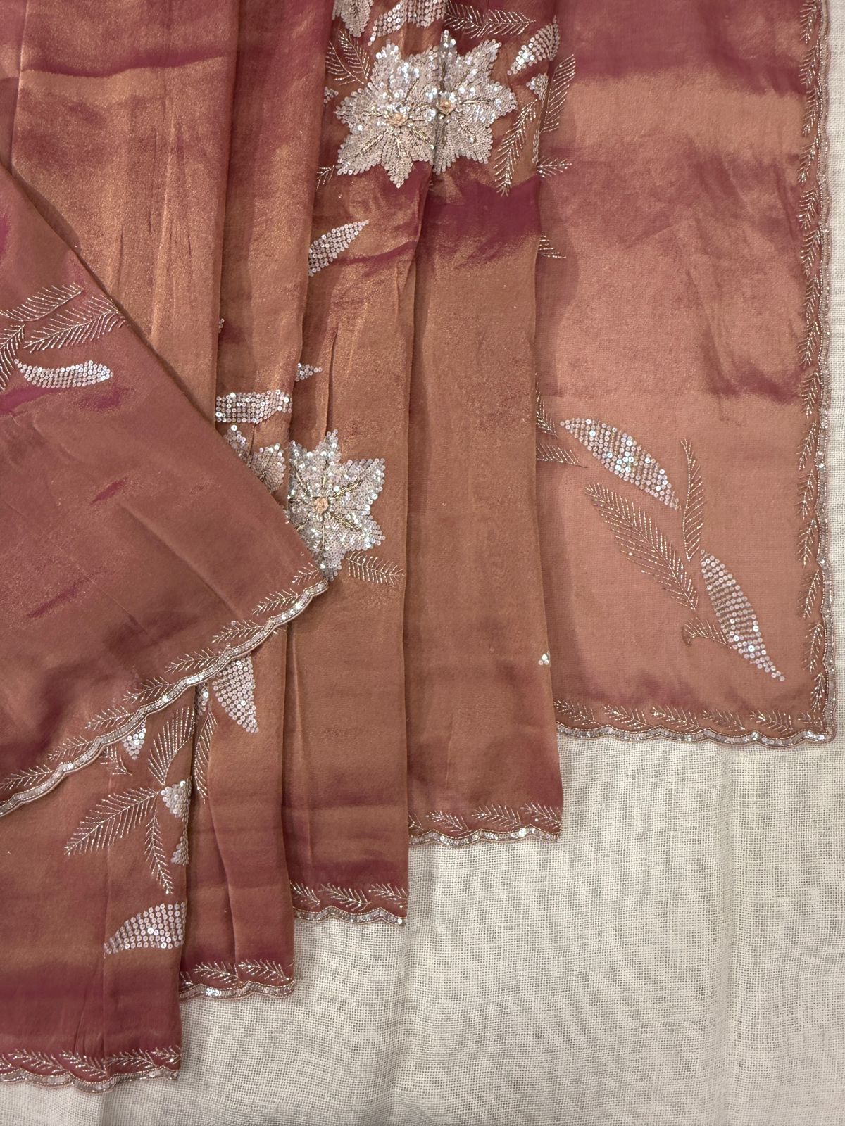 Brown Designer saree in usa