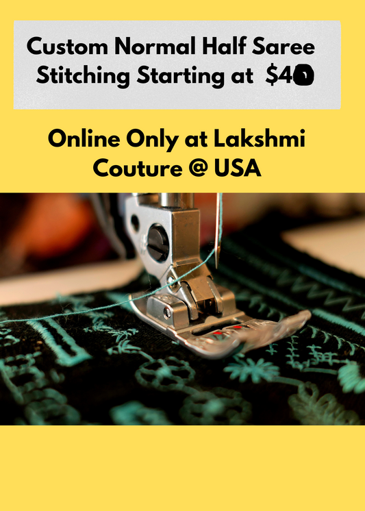 Custom Half Saree Stitching Online USA
