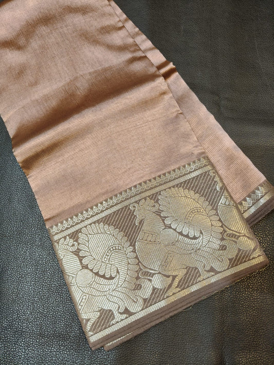 Sandal With Golden Border Banana Silk USA