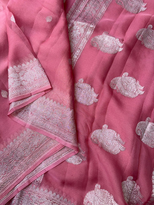 Pure Banarasi Georgette Sarees in the USA – Lakshmi Couture