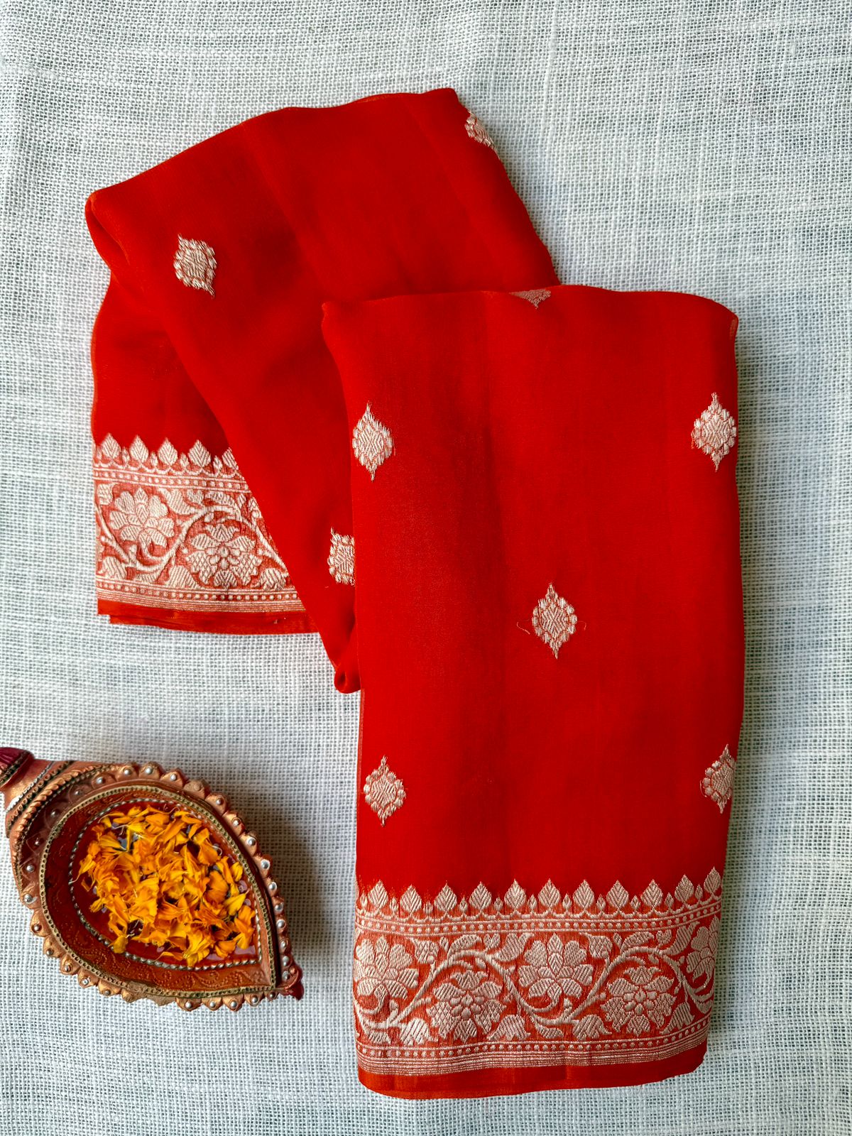 Pure Banarasi Georgette Sarees in the USA | Authentic Handwoven Sarees – Lakshmi Couture