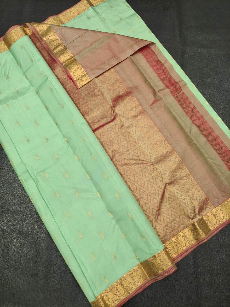 Pistal Green With Gold Gift Saree USA
