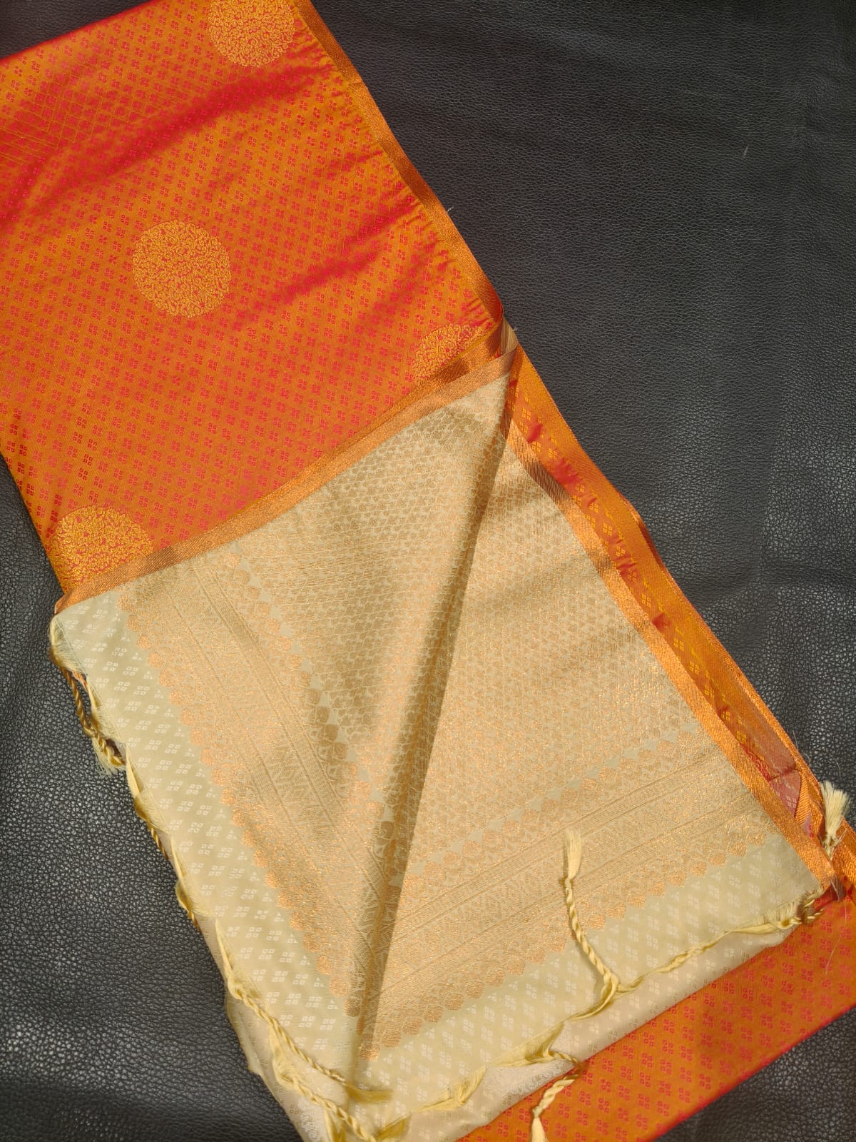 Orange With Sandal Gift Saree USA