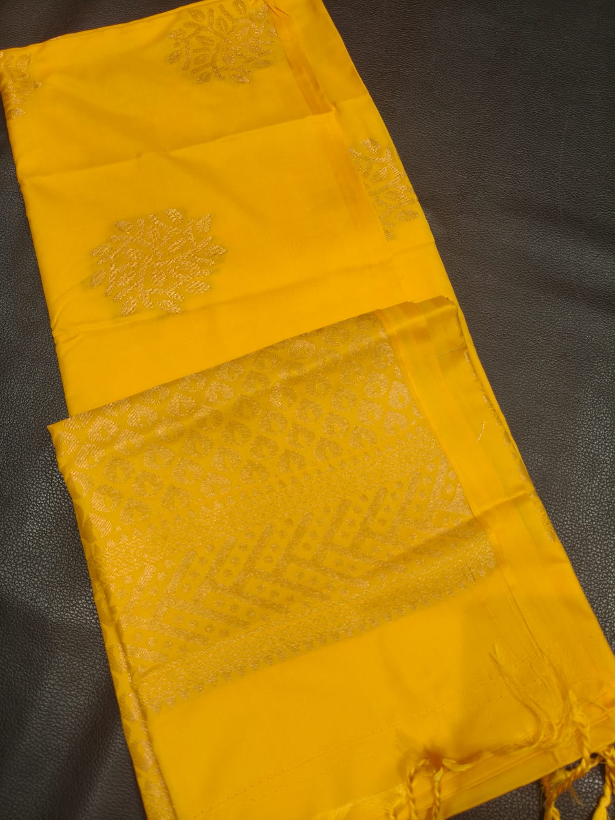 Yellow With Gold Gift Saree USA