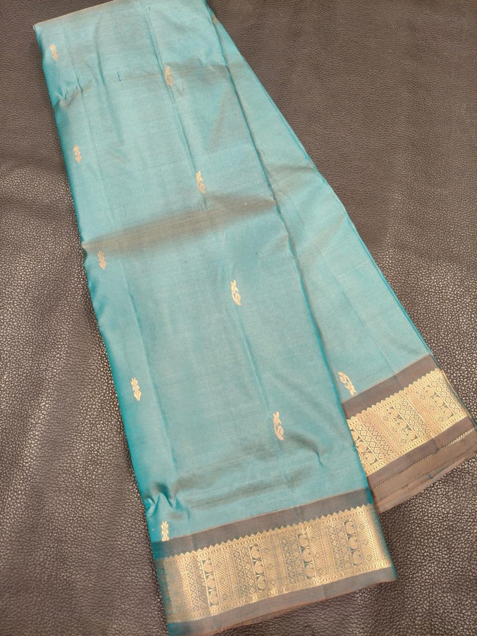 Light Blue With Gold Gift Saree USA