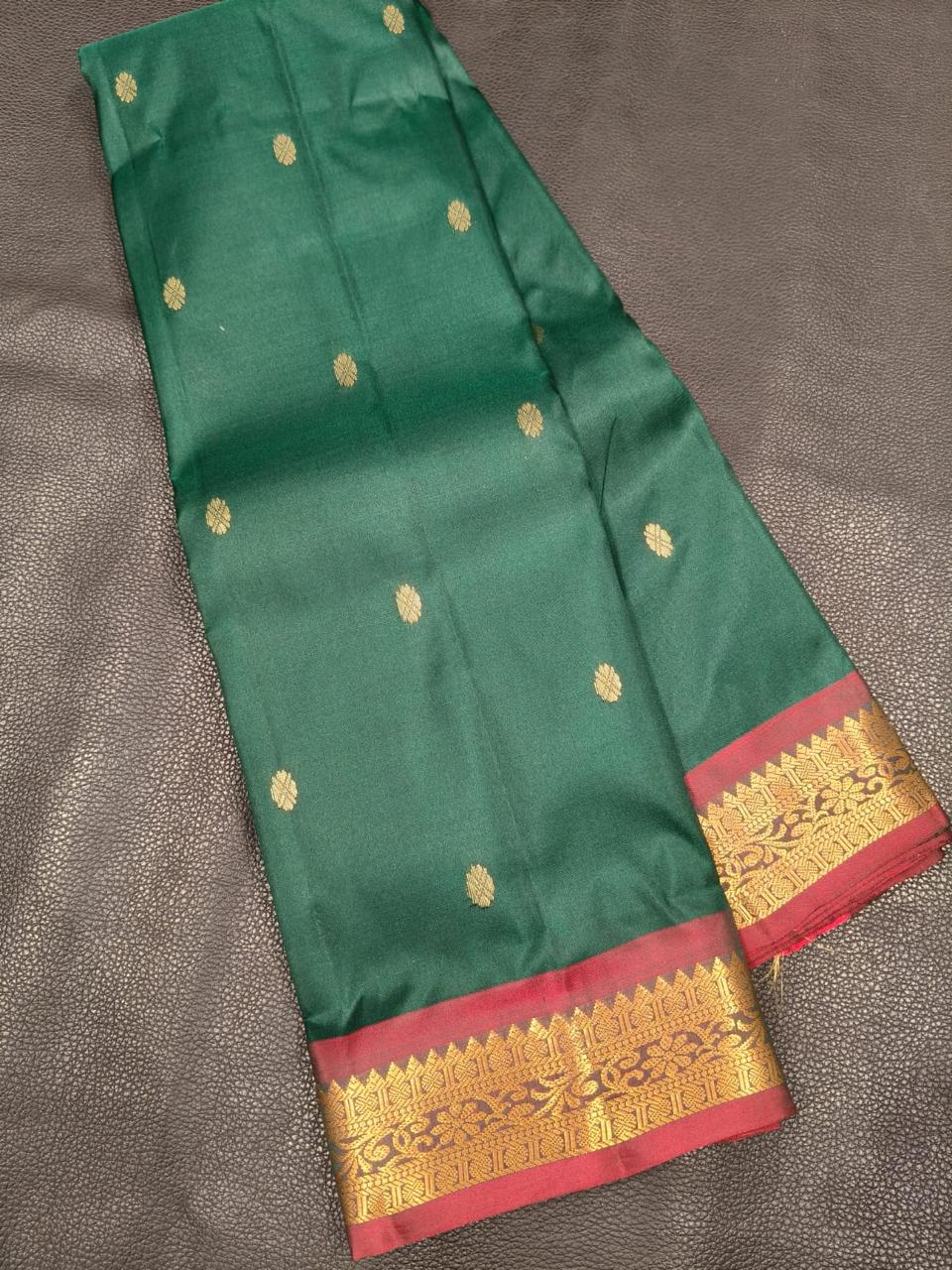 Dark Green With Gold Gift Saree USA