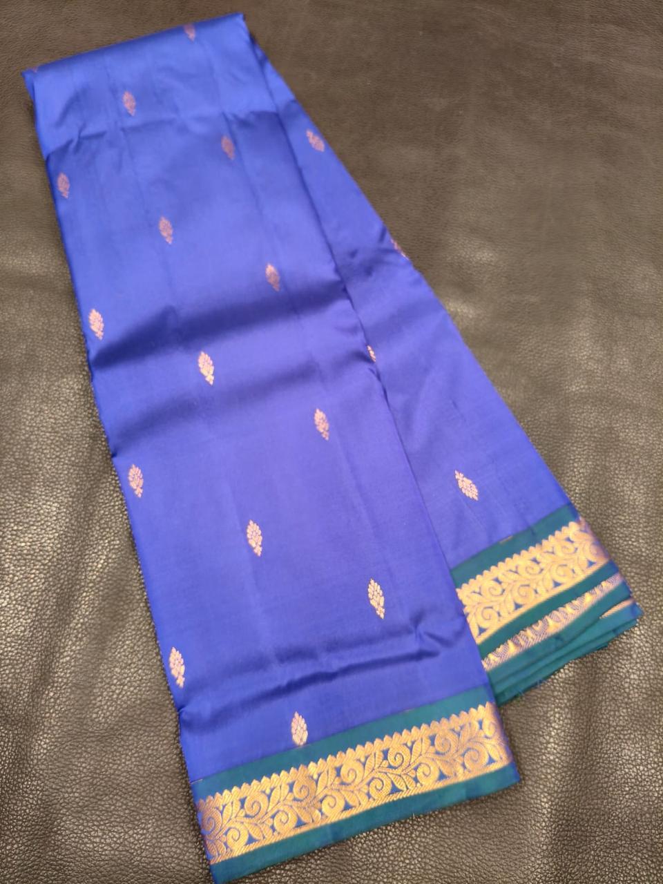 Violet With Gold Border Gift Saree USA