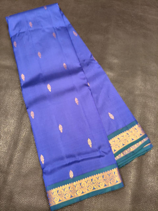 Violet With Gold Border Gift Saree USA