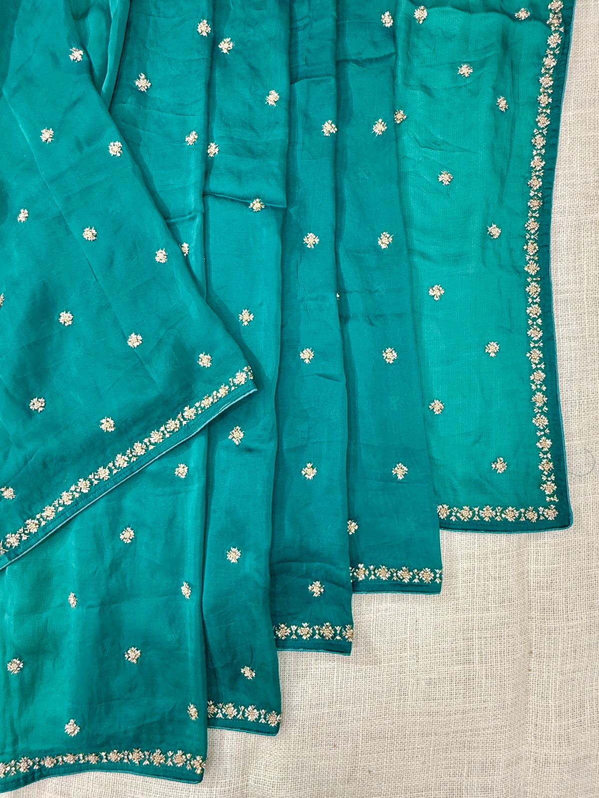 Light Blue with white border saree in usa
