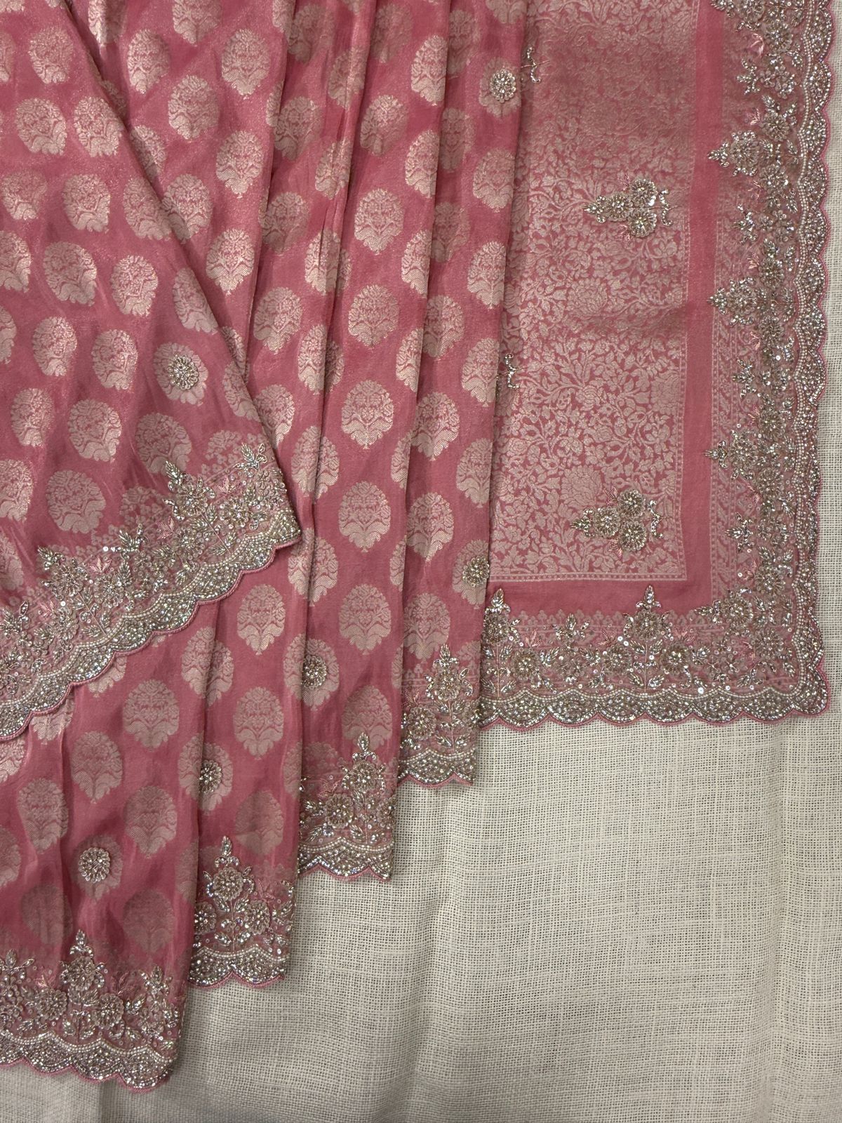 Light Pink Designer Saree in usa