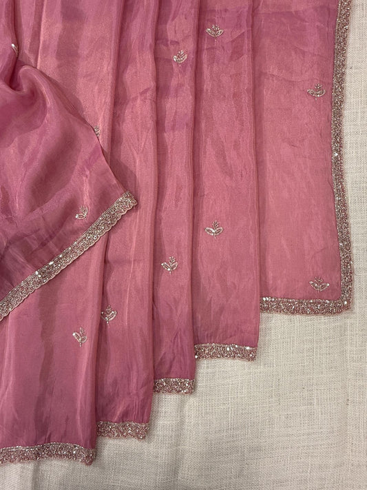 Pink Saree Designer Saree in usa
