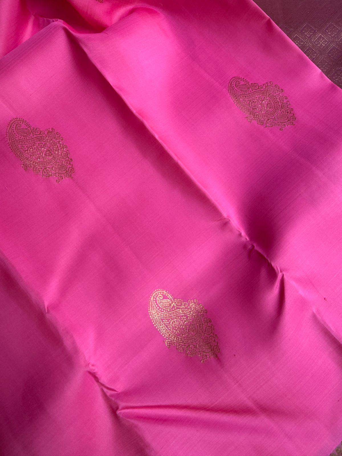 Pink and lavender pure Arni Kanjeevaram handloom silk saree