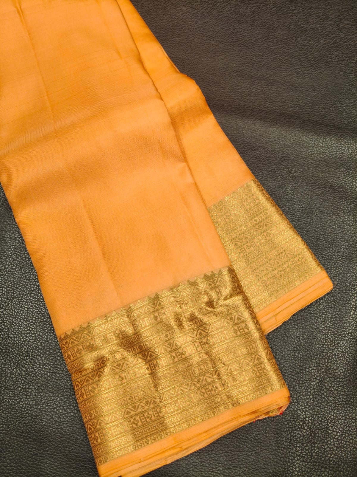 Yellow  with Golden Pure Handloom Saree