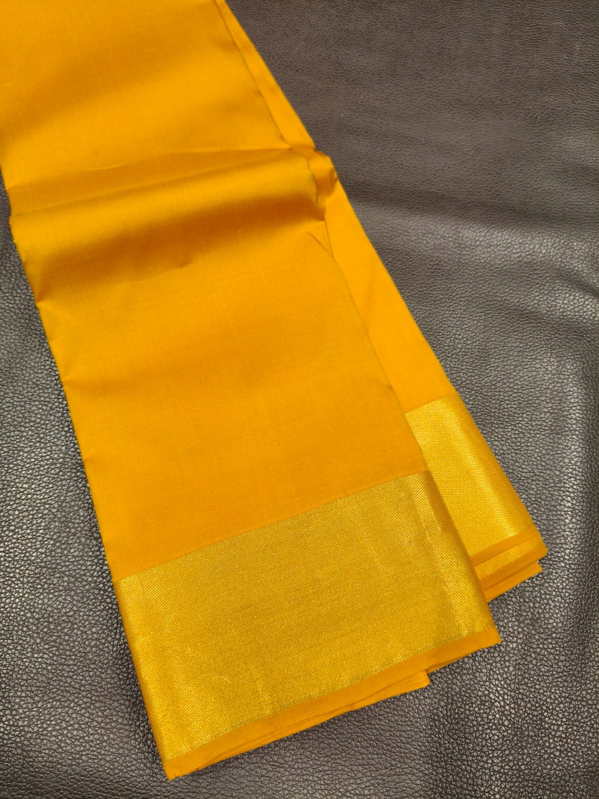 Light Yellow  with Golden Pure Handloom Saree