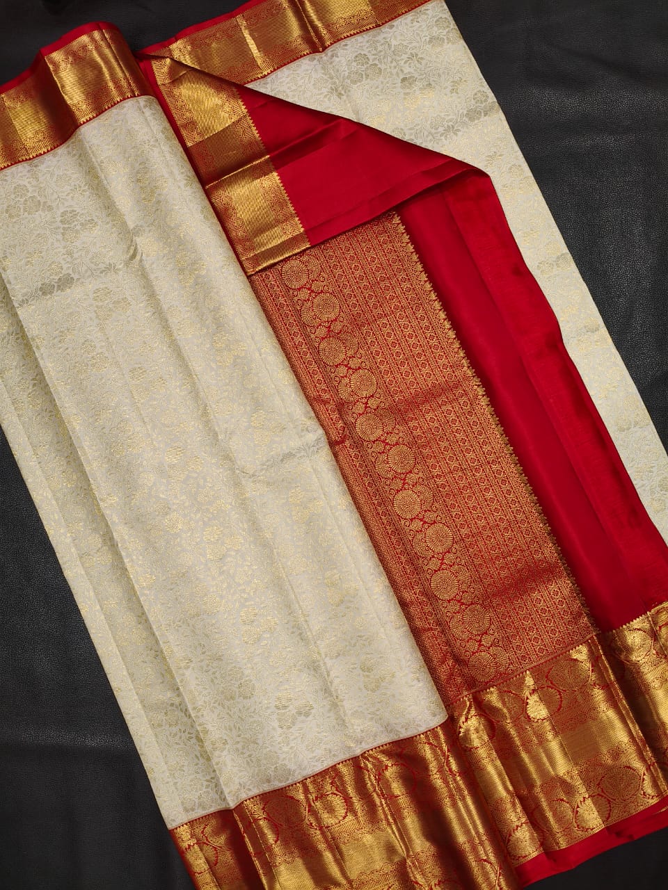 Yellow with red Contrast saree in usa