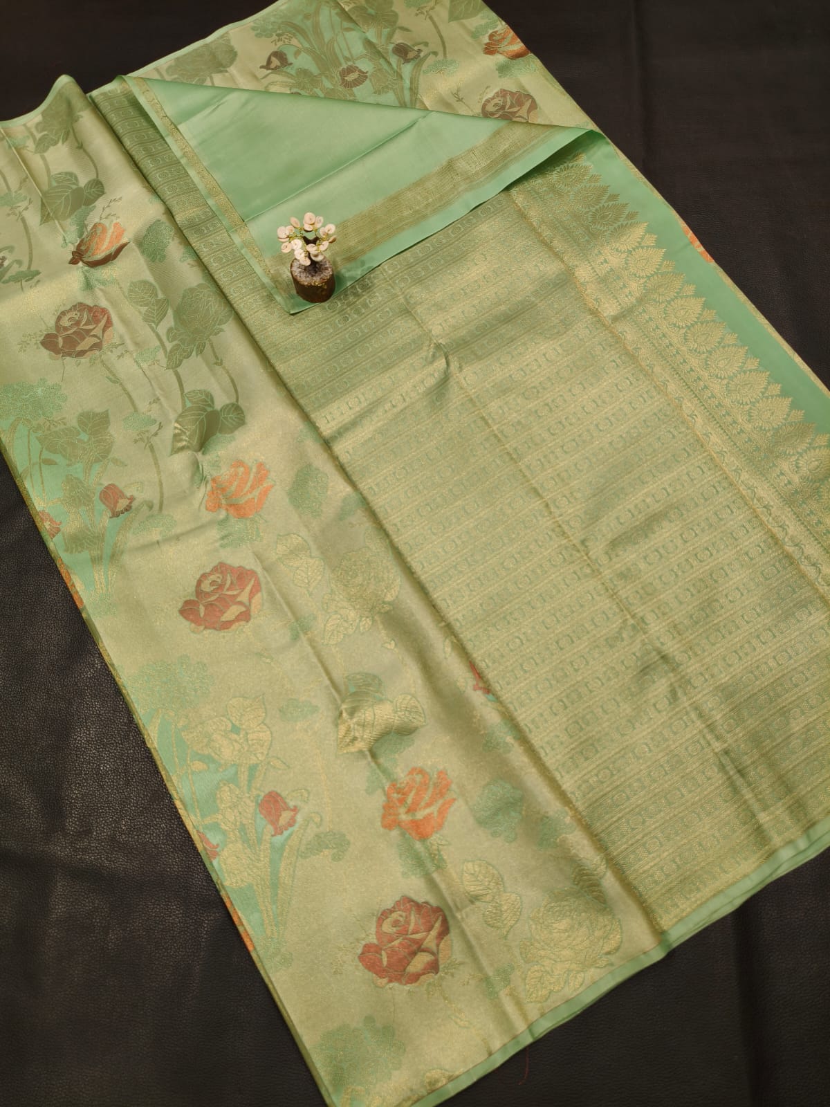 3D - Green Digital Printed Saree for Women – Stylish & Trendy Ethnic Wear
