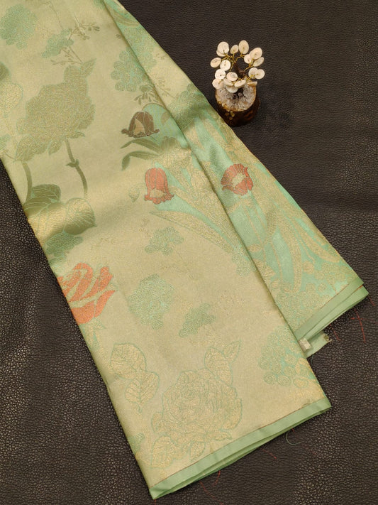 3D - Green Digital Printed Saree for Women – Stylish & Trendy Ethnic Wear