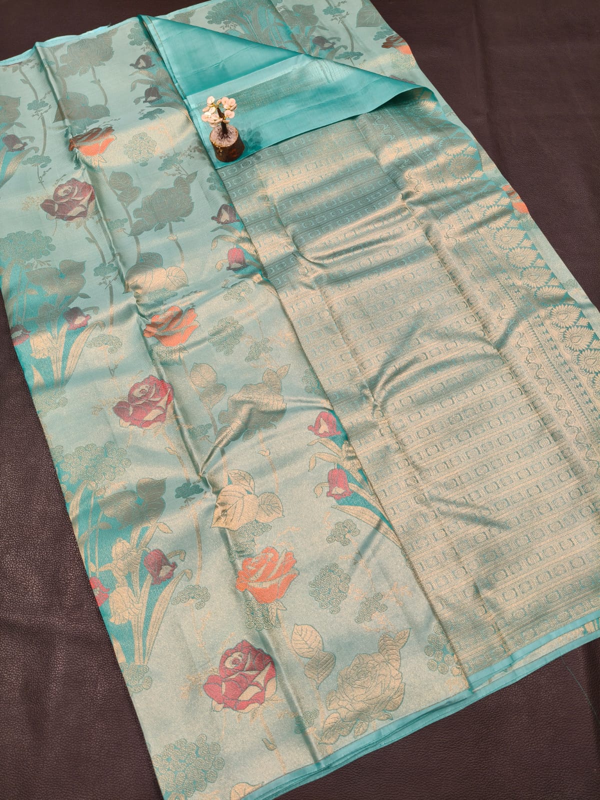 3D Blue Digital Printed Saree for Women – Stylish & Trendy Ethnic Wear