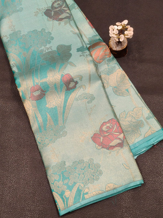 3D Blue Digital Printed Saree for Women – Stylish & Trendy Ethnic Wear