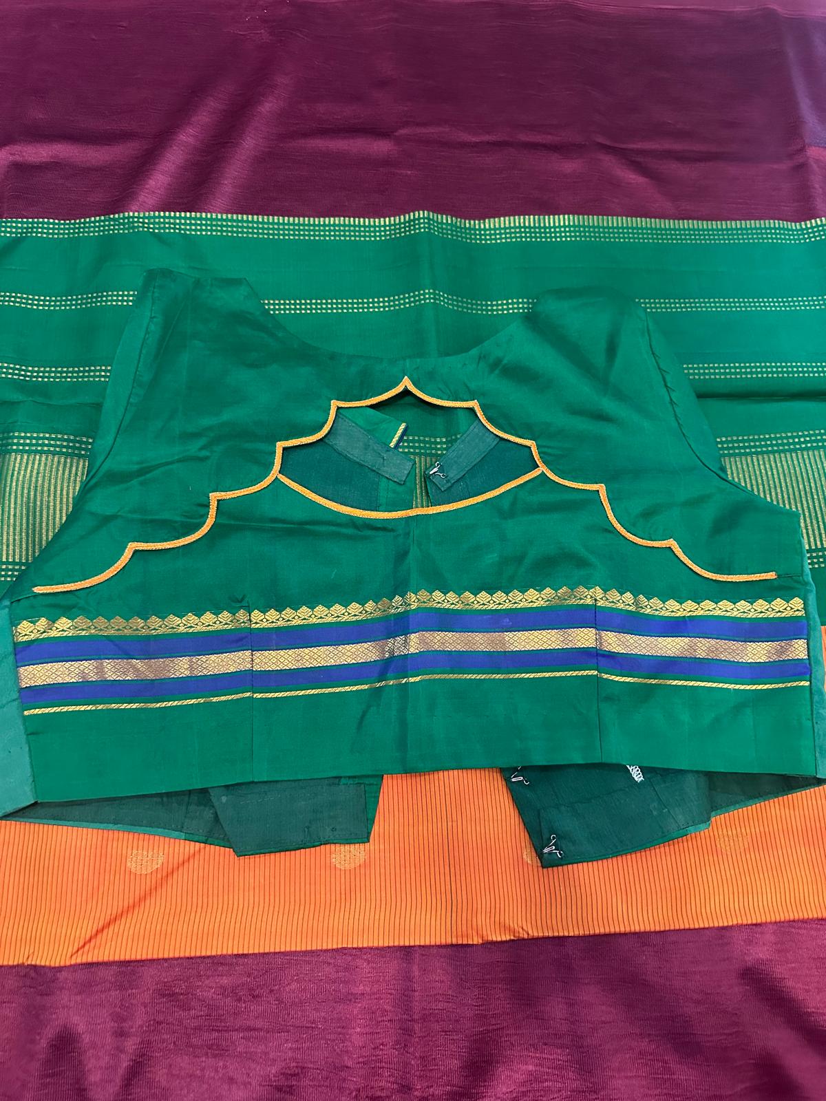 Model Neck Pattern embroidary Blouse