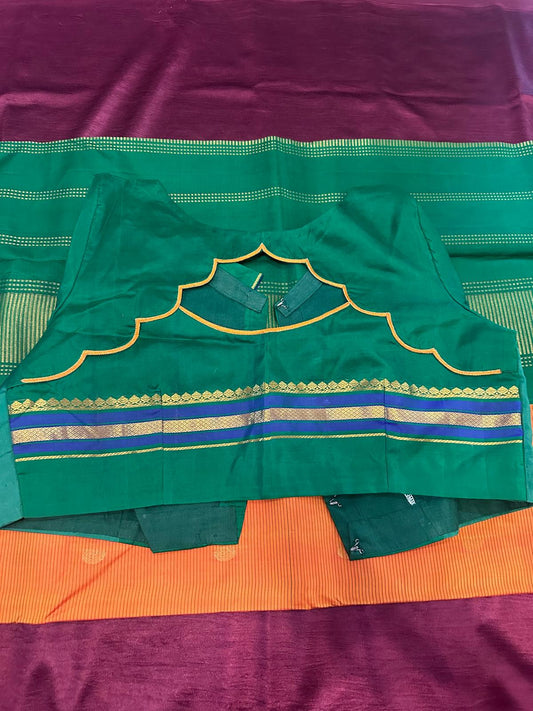 Model Neck Pattern embroidary Blouse