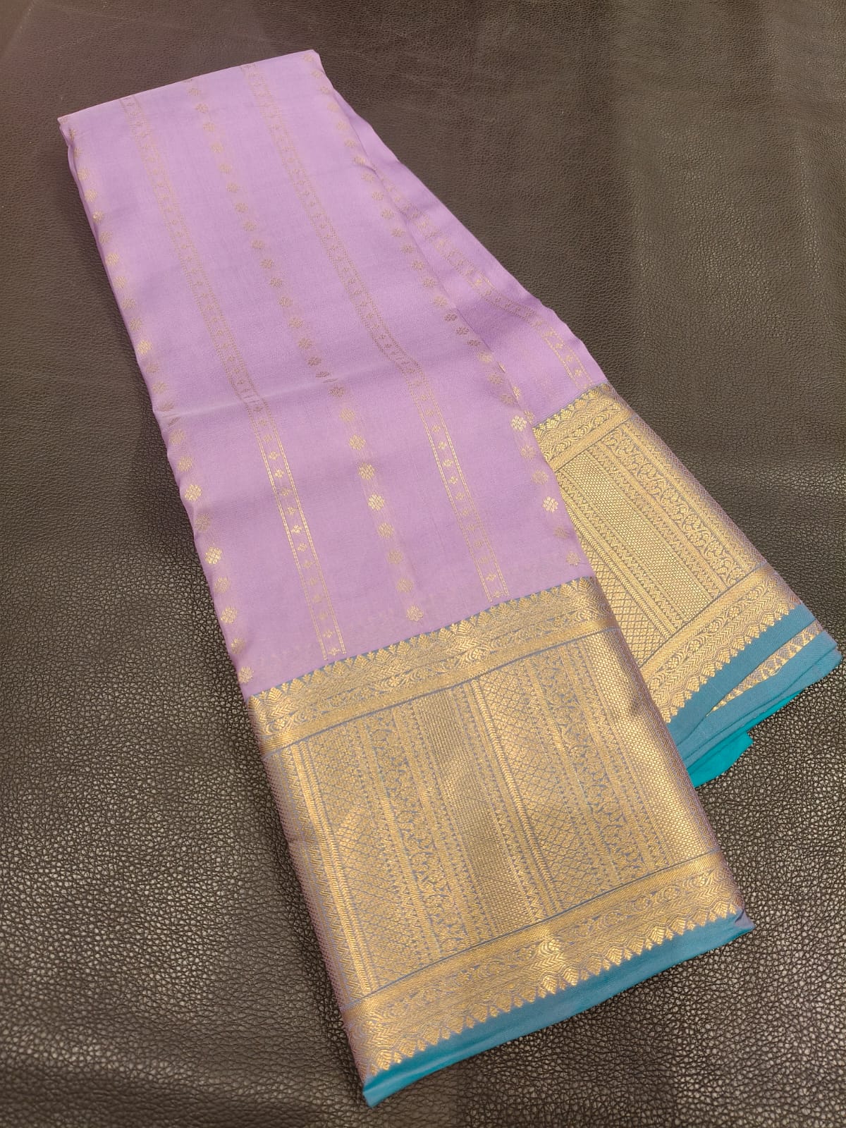 Lavender Gold Half Kanchi Saree USA