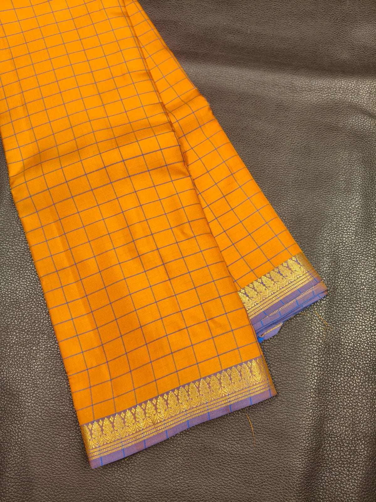 Yellow with gold Kanchipuram Silk Saree