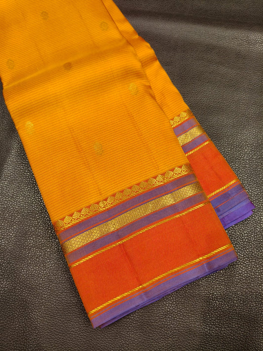 Yellow with red Kanchipuram Silk Saree