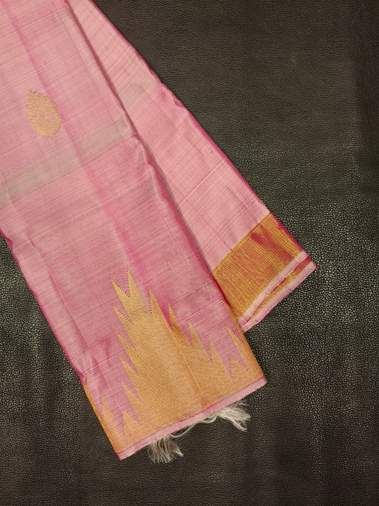 Pink And Gold Kanchipuram Saree USA