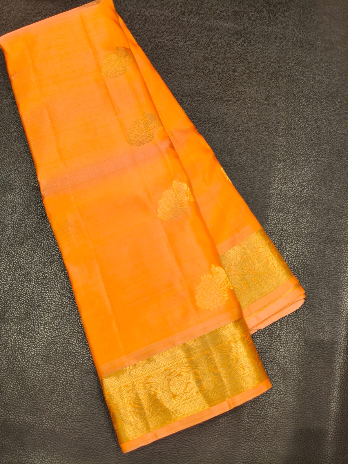 Yellow With Gold Kanchipuram Saree USA