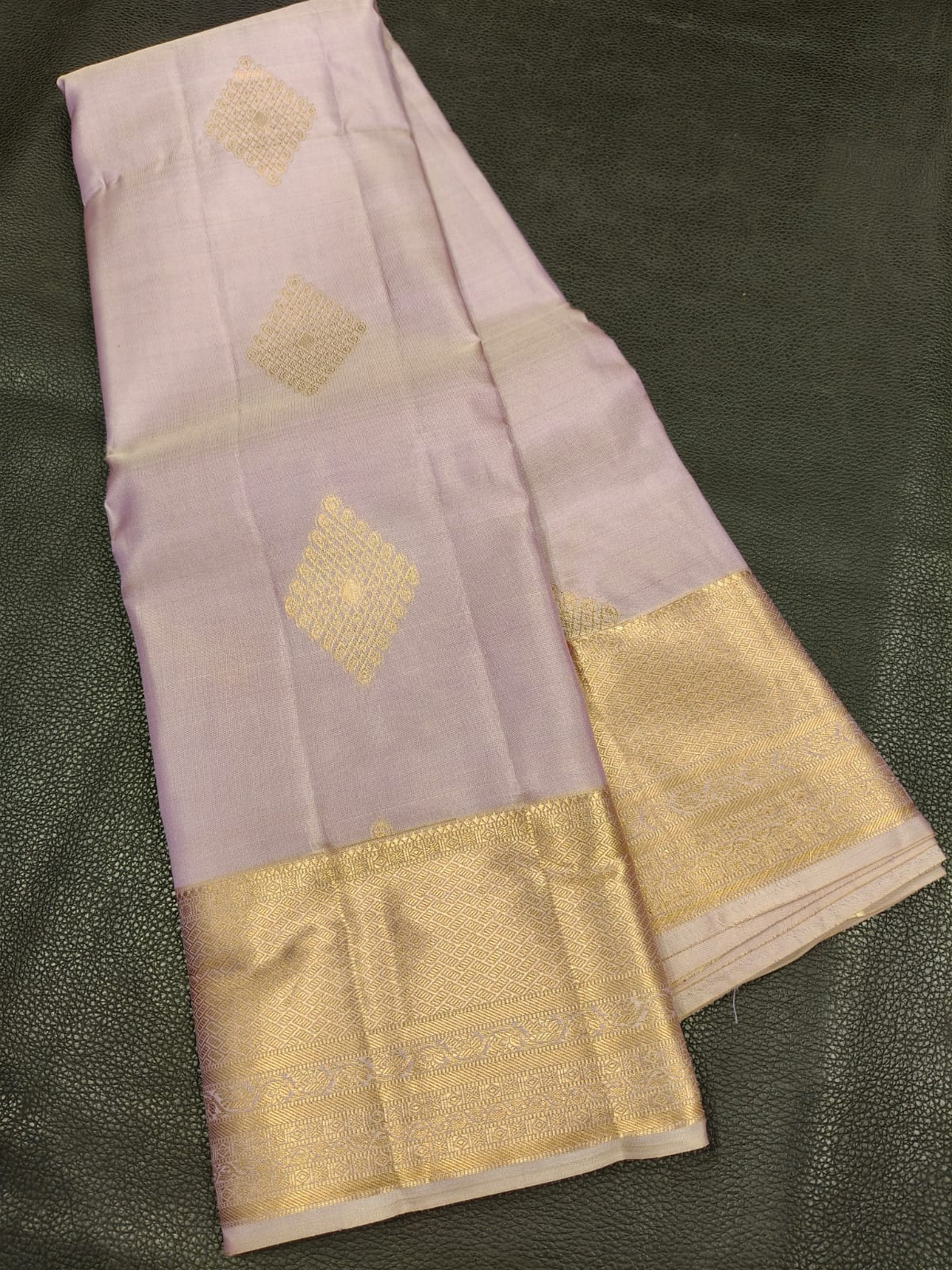 Lavender With Gold Kanchipuram Saree USA