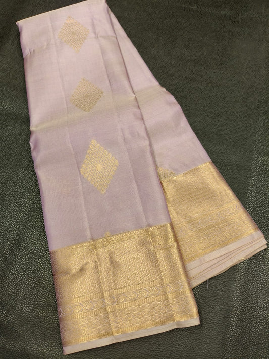 Lavender With Gold Kanchipuram Saree USA