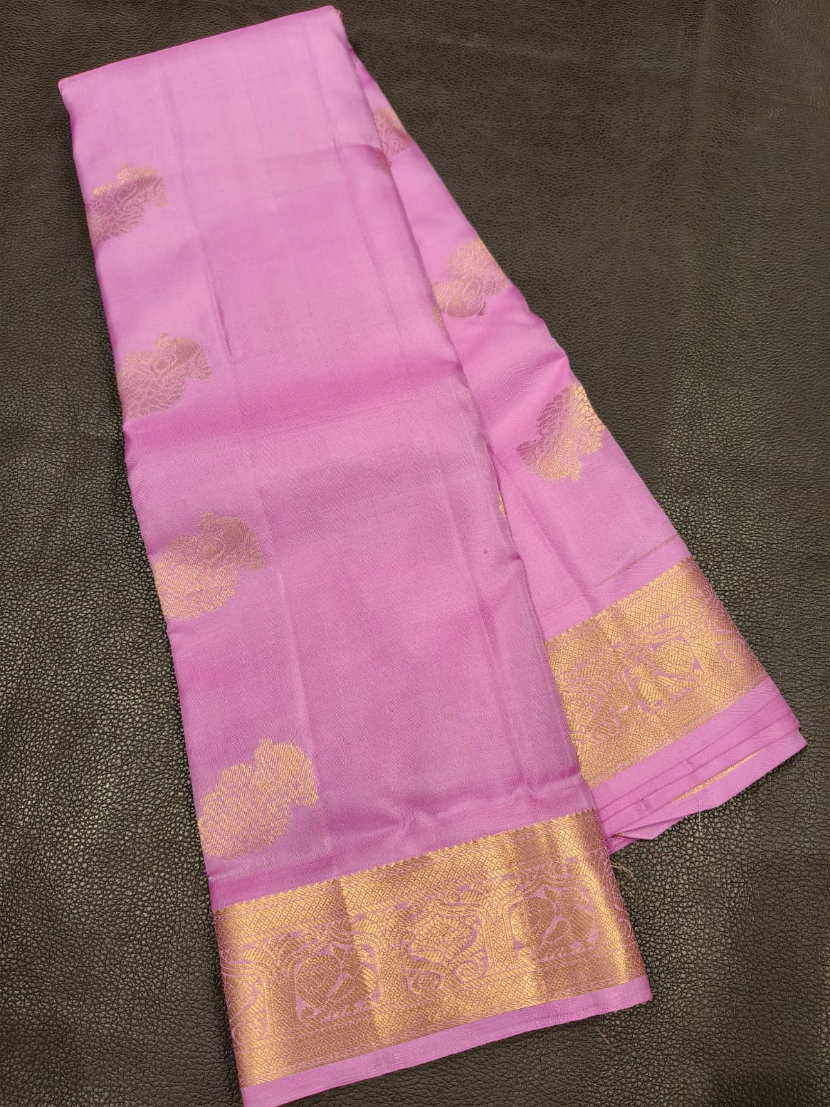 Light Pink With Gold Kanchipuram Saree USA