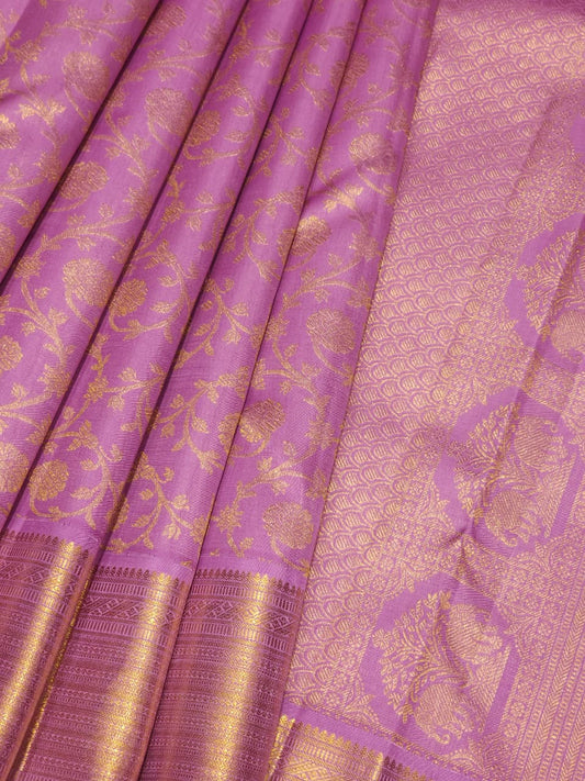 Pink Gold Kanchi Saree USA