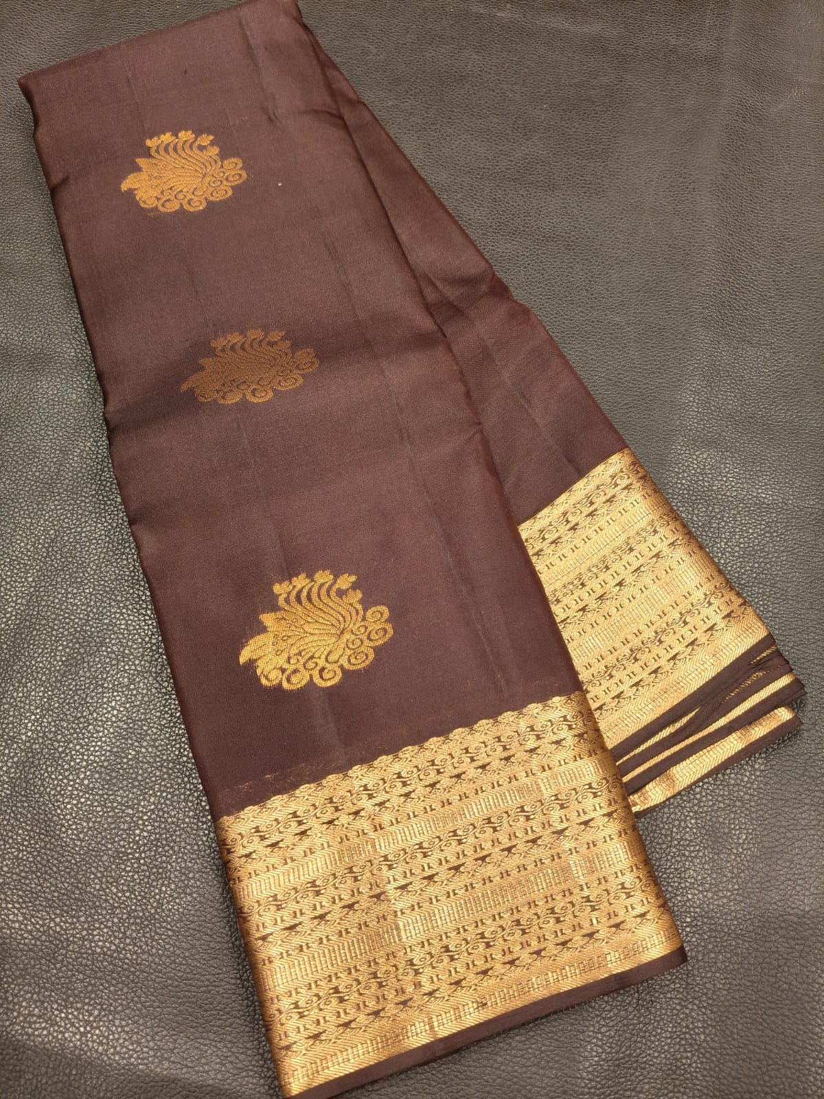 Marroon With Gold Kanchipuram Saree USA