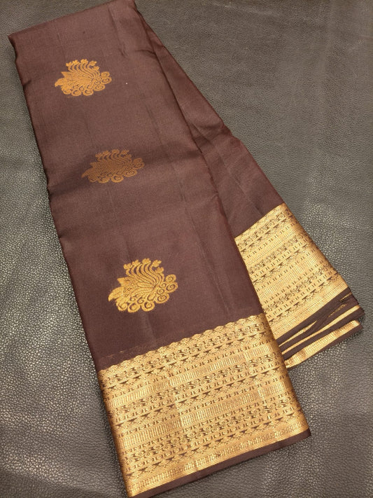 Marroon With Gold Kanchipuram Saree USA