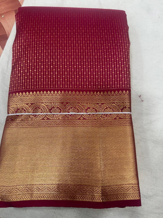 Red with gold border Kanchipuram Silk Saree