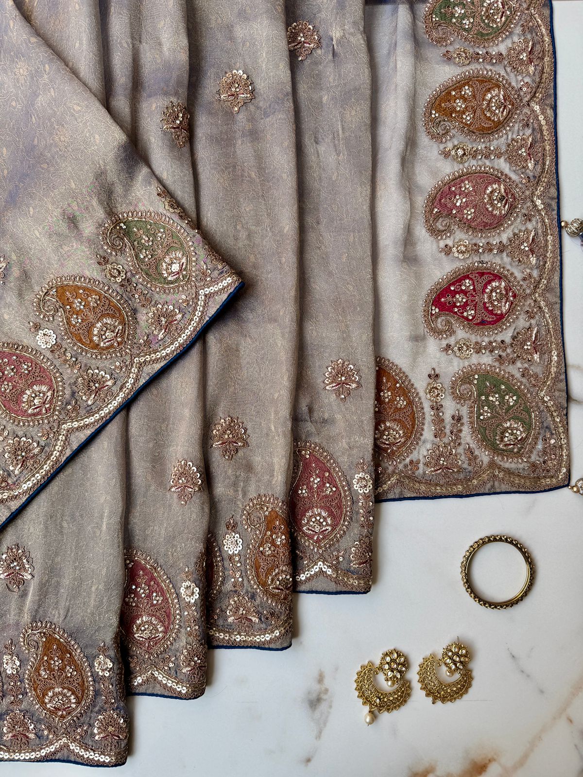 White Festival Saree USA