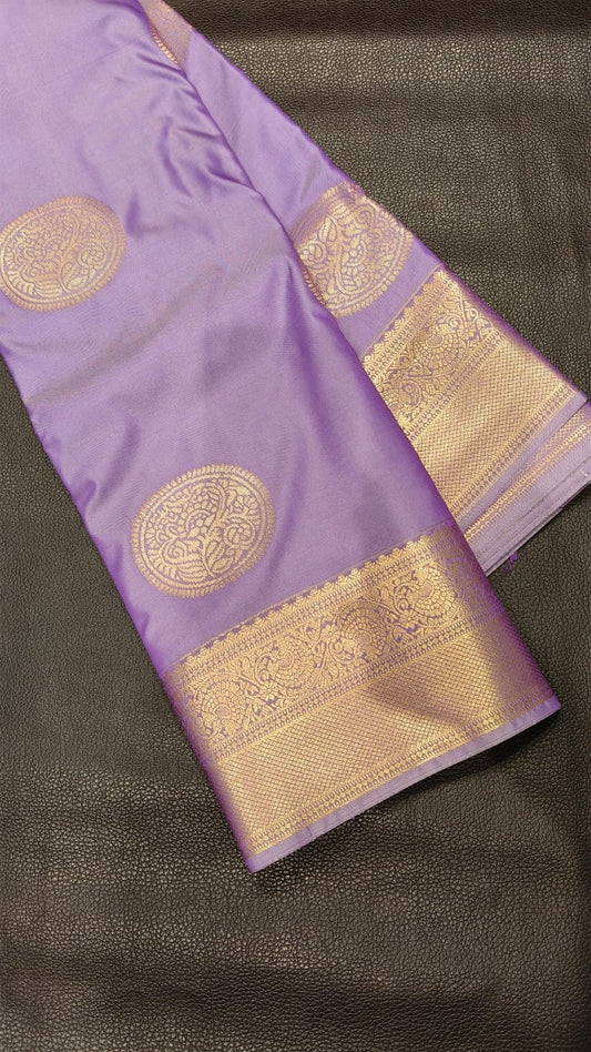 Violet Semi Silk Saree