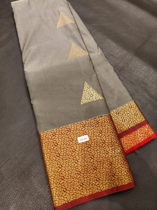 Gray Semi Silk Saree