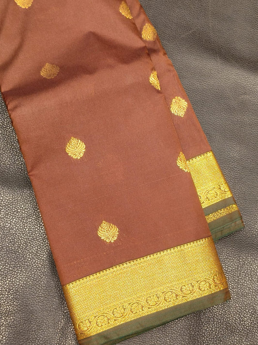 Brown Semi Silk Saree